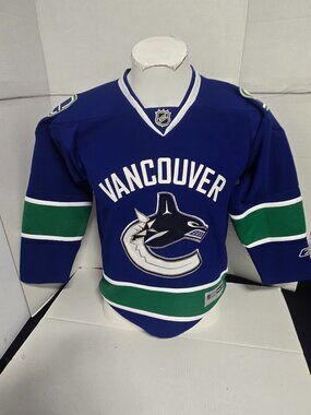 Vancouver Canucks Reebok NHL Premier Jersey Youth L/XL Blue Hockey Jersey